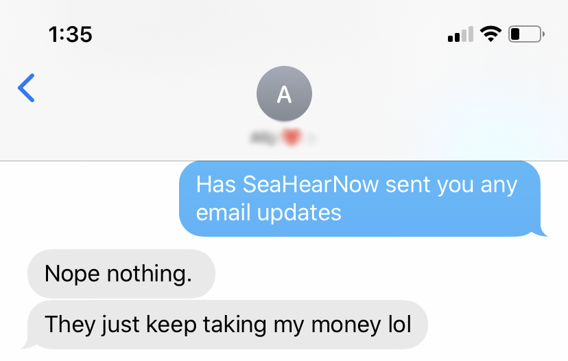 SeaHearNow Text