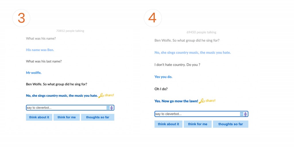 Cleverbot Convo 3 and 4