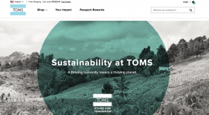 Toms - brand distinction through values